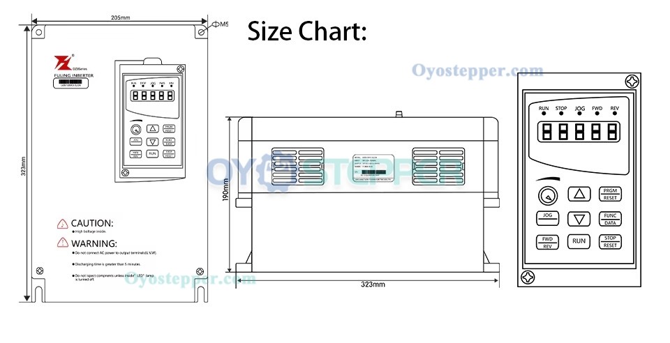 Fuling 11KW 220V /380V VFD Frequency Inverter 3 Phase 1000Hz CNC Speed Control Variable Frequency Drive